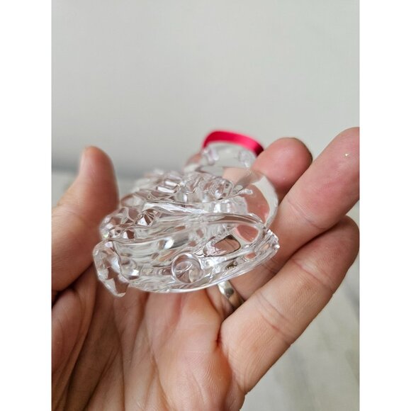 Waterford Crystal 7 swan bird ornament 12 days swimming Xmas tree - Picture 6 of 7